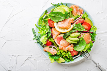 Wall Mural - Smoked salmon salad