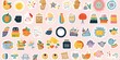 © Visual Vortex - Digital  planner cute stickers isolated. Every day digital planner stickers. Symbols, Generative AI