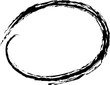 © SIV Stock Studio - Transparent hand-drawn rough circle. Simple sketch abstract doodle ellipse
