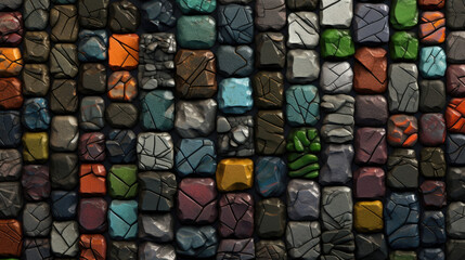Wall Mural - collection of precious gemstones and rock - by generative ai