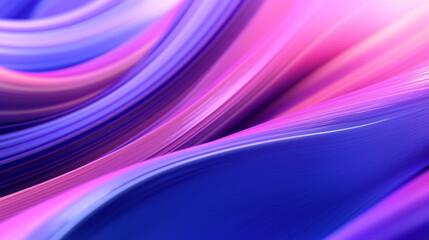 Wall Mural - Waves of Imagination: Purple and Blue Abstract Patterns in Motion, Generative AI