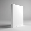 blank book cover mockup simple background grey