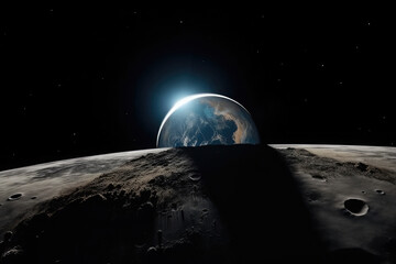 Wall Mural - unknown planet, view from space. deep space exploration. search for a planet to colonize. created wi