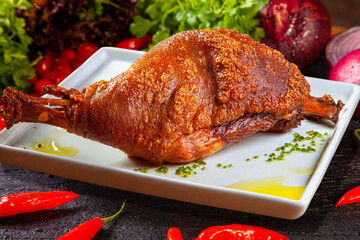 Sticker - Roasted piglet shank, pururuca