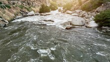 Aerial Shot Of River Rapids On The Kern River In The Southern Sierra Nevada Mountains In California
