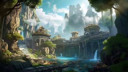 MMORPG game art environment