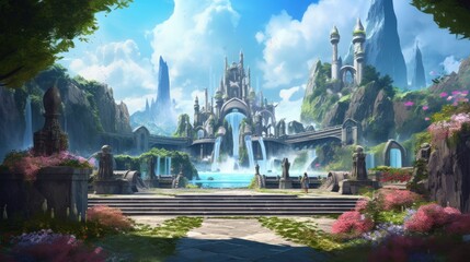 Wall Mural - MMORPG game art environment