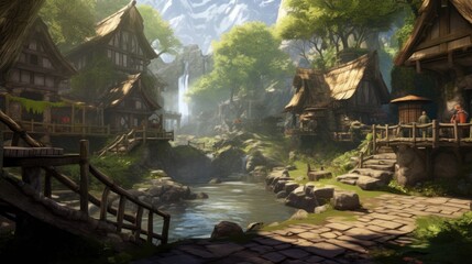 MMORPG game art environment