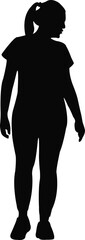 Canvas Print - a woman body silhouette vector