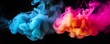 © Julya - two coloring smoke cloud_blast on black background