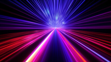Fototapete - A vibrant background with bright rays of light emanating from the center. Generative ai