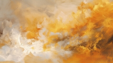 Poster - Yellow watercolor abstract background. Generative ai