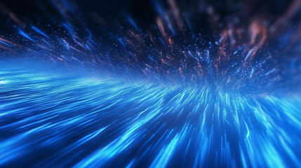 Poster - Beautiful blue light pattern background. Generative ai