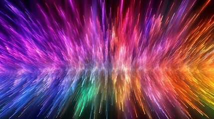 Poster - A vibrant abstract background with stars and flowing lines in various colors. Generative ai