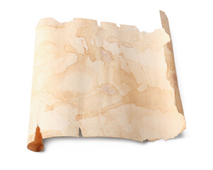 Sticker - Sheet of old parchment paper on white background