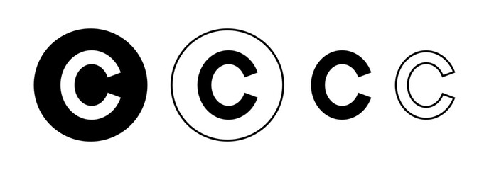 Copyright icon vector for web and mobile app. copyright sign and symbol