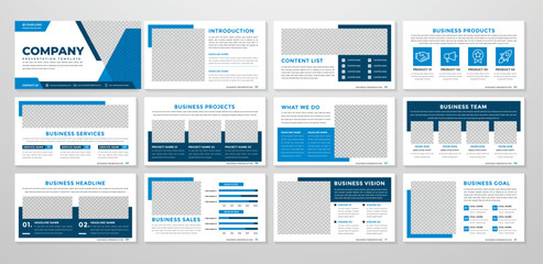 Wall Mural - minimalist presentation template with modern concept