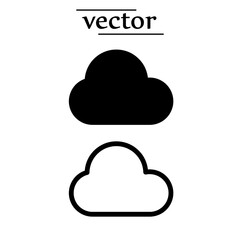 Wall Mural - Cloud icon. Internet symbol, vector, icon for website design, mobile app, ui. Vector Illustration.eps