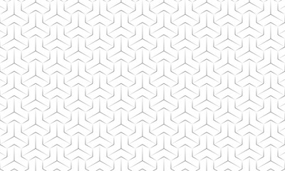 Wall Mural - abstract geometric seamless pattern with grey hexagonal ornament. vector repeating background.