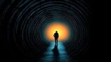 Fototapeta Kosmos - Light At The End Of The Tunnel