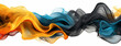 Dynamisches Rauchbanner: Coole Farben und Wellen