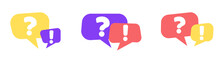 Question Mark And Exclamation Mark In Bubble Chat Illuistration Of Qna Or Faq Frequently Ask Question