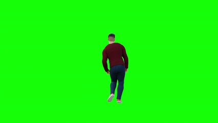 a character doing breakdancing.a 3d man dancing hip hop. a breakdancer seen from behind