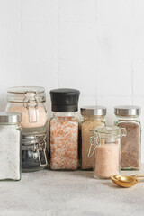 Wall Mural - Jars with assorted speciality salt