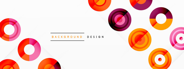 colorful circles abstract background. hi-tech design for wallpaper, banner, background, landing page