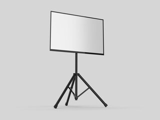 Wall Mural - TV screen for trade show event on tripod blank template, 3d  template.