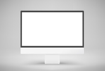 Aufkleber - Modern computer monitor with blank screen. 3d vector mockup