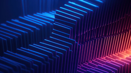 Wall Mural - Modern digital abstract 3D background. Can be used in the description of network abilities, technological processes, digital storages, science, education, etc. Copy space. Based on Generative AI
