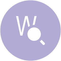 Wall Mural - Colored flat icon of search domain 