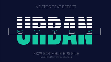 urban style editable text effect style, EPS editable text effect