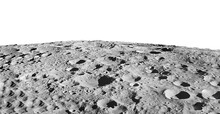 Moon Surface On Transparent Background. Elements Of This Image Furnished By NASA.