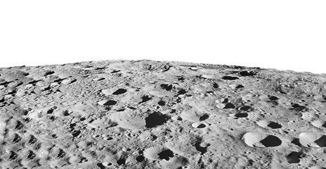 Moon surface on transparent background. Elements of this image furnished by NASA.