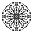 Abstract simple mandala art isolated on white background