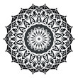 Luxury ornamental mandala black and white illustration
