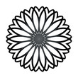 Vector illustration daisy mandala on a white board