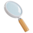 Magnifying glass icon 3d render