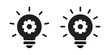© Ka Han - Creativity, idea bulb icon vector. Management gear symbol concept