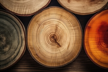 Oak, Maple, Cherry wood grain. Rustic tree rings. Hardwood background Texture wallpaper.