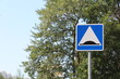 road sign indicating road retarder wedge