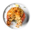 Baked Stuffed Shrimp with Crabmeat isolated on white background. Generative AI