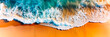 canvas print picture - Wellen am Strand. Sommer am Meer. Generiert mit KI.