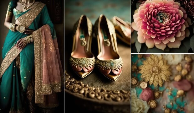 indian wedding accessory photography for bride fashionable look generative ai