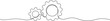 © Christian Horz - continuous single line drawing of gear wheels, gear line art vector illustration