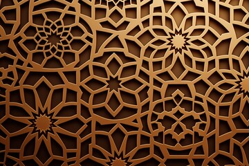 Wall Mural - An Islamic Arabian pattern background generated by AI