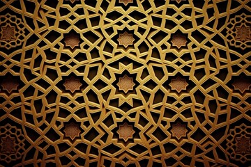 Wall Mural - An Islamic Arabian pattern background generated by AI