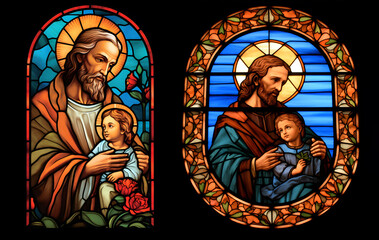 saint joseph st. joseph with jesus christ, the patron saint of the catholic church. san jose. genera